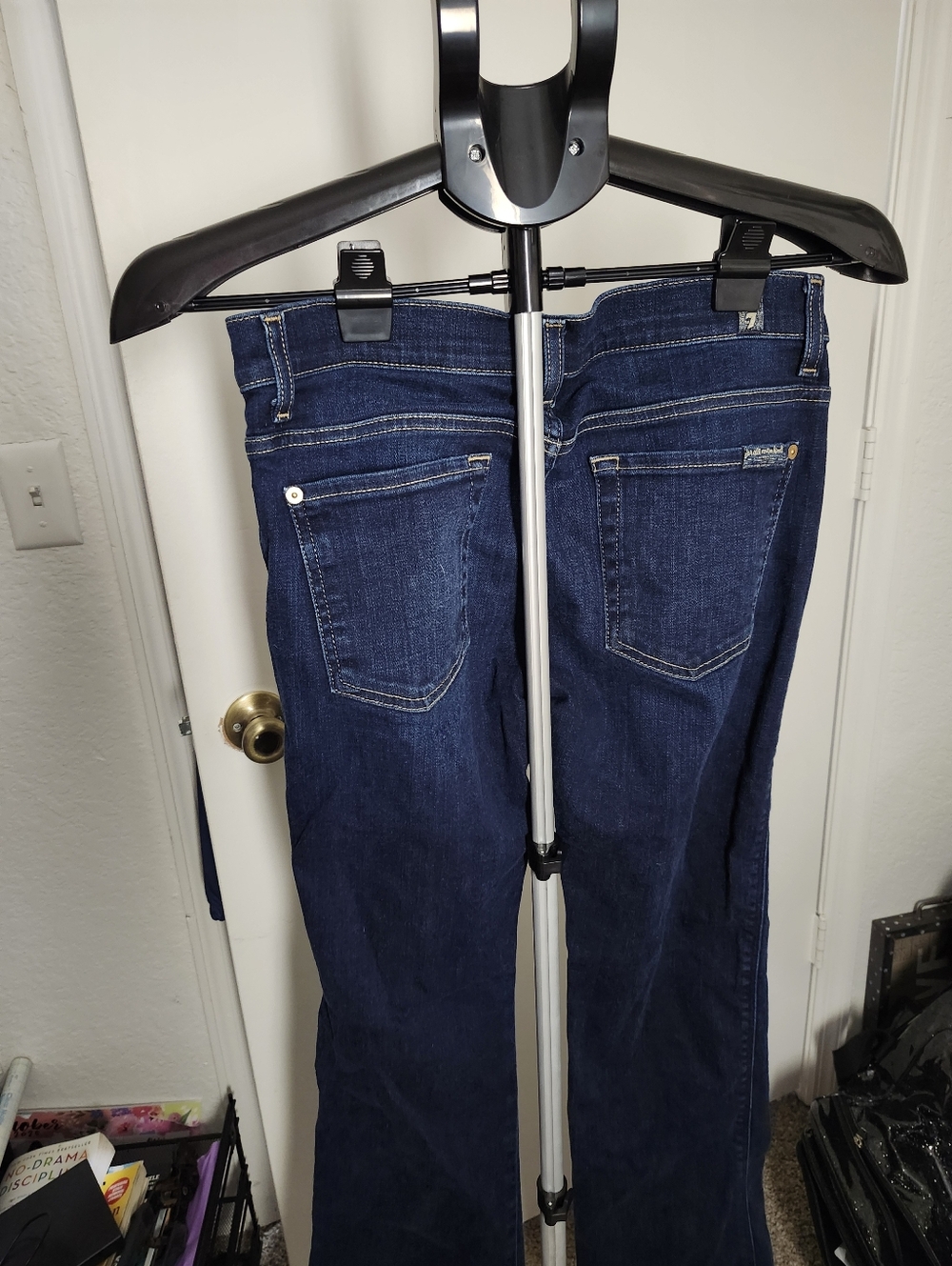 7 For All Mankind Dark Blue Trouser - Picture 3 of 5
